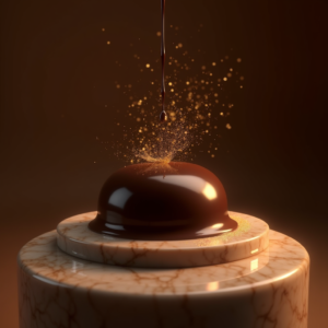 Jewelry — Rich Dark-chocolate Dessert With A Glossy Product Ads #0093 (Krea)