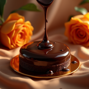 Jewelry — Rich Dark-chocolate Dessert With A Glossy Product Ads #0117 (Krea)