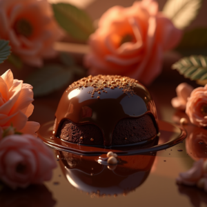 Jewelry — Rich Dark-chocolate Dessert With A Glossy Product Ads #0123 (Leonardo)