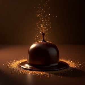 Jewelry — Rich Dark-chocolate Dessert With A Glossy Product Ads #0165 (Krea)