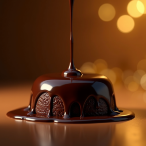 Jewelry — Rich Dark-chocolate Dessert With A Glossy Product Ads #0189 (Krea)