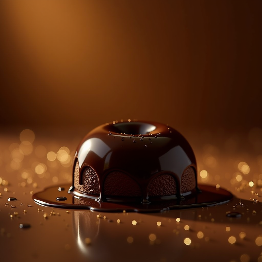 Jewelry — Rich Dark-chocolate Dessert With A Glossy Product Ads #0195 (Leonardo)