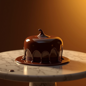 Jewelry — Rich Dark-chocolate Dessert With A Glossy Product Ads #0298 (Gemini)