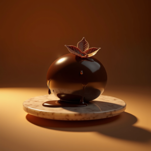 Jewelry — Rich Dark-chocolate Dessert With A Glossy Product Ads #0316 (Seedream)