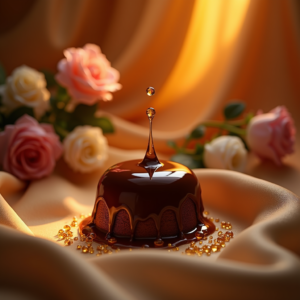 Jewelry — Rich Dark-chocolate Dessert With A Glossy Product Ads #0328 (Seedream)