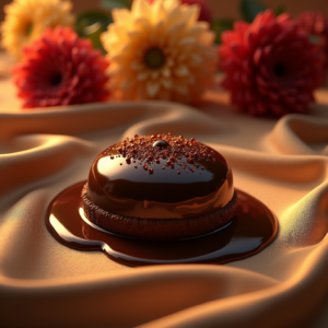 Jewelry — Rich Dark-chocolate Dessert With A Glossy Product Ads #0346 (Gemini)