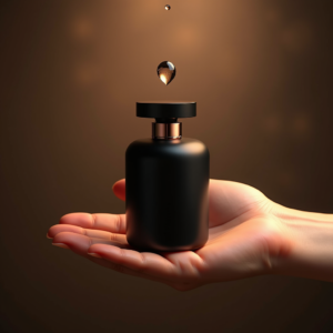 Jewelry — Sleek Matte-black Perfume Bottle With A Product Ads #0007 (Stable Diffusion)