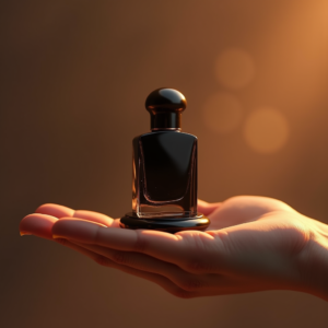 Jewelry — Sleek Matte-black Perfume Bottle With A Product Ads #0031 (Stable Diffusion)