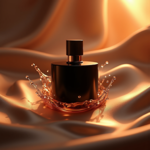 Jewelry — Sleek Matte-black Perfume Bottle With A Product Ads #0061 (Recraft)