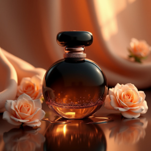 Jewelry — Sleek Matte-black Perfume Bottle With A Product Ads #0121 (Recraft)