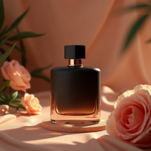 Jewelry — Sleek Matte-black Perfume Bottle With A Product Ads #0139 (Stable Diffusion)