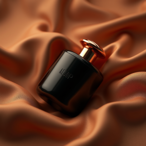 Jewelry — Sleek Matte-black Perfume Bottle With A Product Ads #0169 (Recraft)
