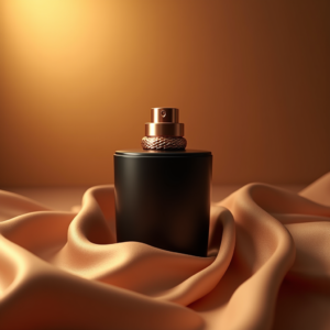 Jewelry — Sleek Matte-black Perfume Bottle With A Product Ads #0236 (FLUX)