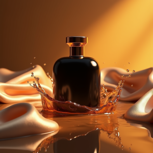 Jewelry — Sleek Matte-black Perfume Bottle With A Product Ads #0272 (FLUX)