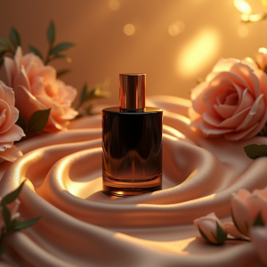 Jewelry — Sleek Matte-black Perfume Bottle With A Product Ads #0344 (FLUX)