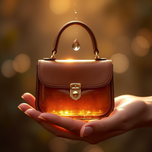 Jewelry — Tailored Leather Handbag With Polished Gold Product Ads #0010 (Gemini)