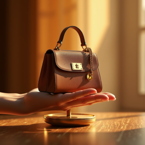Jewelry — Tailored Leather Handbag With Polished Gold Product Ads #0034 (Gemini)