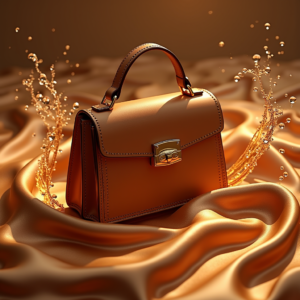 Jewelry — Tailored Leather Handbag With Polished Gold Product Ads #0064 (Seedream)