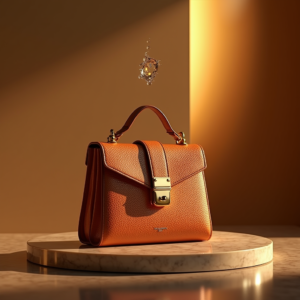 Jewelry — Tailored Leather Handbag With Polished Gold Product Ads #0082 (Gemini)