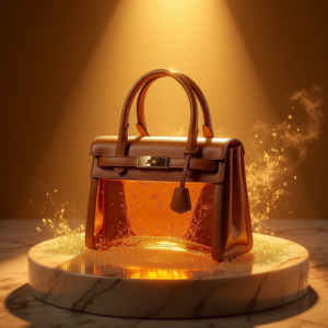 Jewelry — Tailored Leather Handbag With Polished Gold Product Ads #0094 (Gemini)
