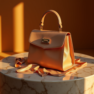 Jewelry — Tailored Leather Handbag With Polished Gold Product Ads #0100 (Seedream)
