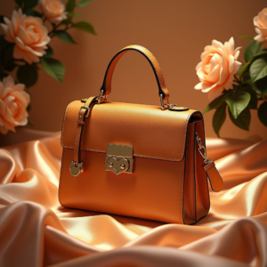 Jewelry — Tailored Leather Handbag With Polished Gold Product Ads #0136 (Seedream)