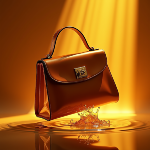 Jewelry — Tailored Leather Handbag With Polished Gold Product Ads #0148 (Seedream)