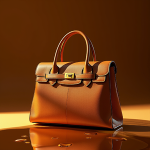Jewelry — Tailored Leather Handbag With Polished Gold Product Ads #0160 (Seedream)