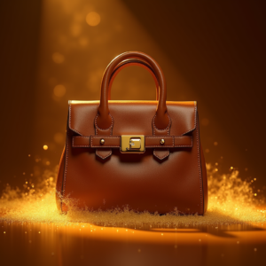 Jewelry — Tailored Leather Handbag With Polished Gold Product Ads #0166 (Gemini)
