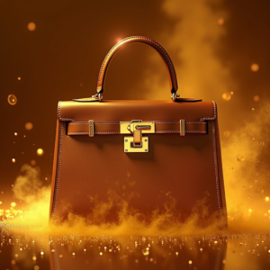 Jewelry — Tailored Leather Handbag With Polished Gold Product Ads #0202 (Gemini)