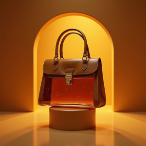 Jewelry — Tailored Leather Handbag With Polished Gold Product Ads #0214 (Gemini)