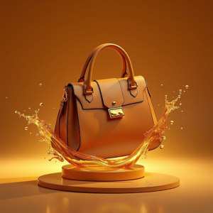 Jewelry — Tailored Leather Handbag With Polished Gold Product Ads #0281 (Dreamina)