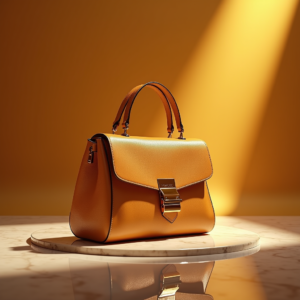 Jewelry — Tailored Leather Handbag With Polished Gold Product Ads #0299 (ChatGPT)