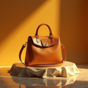 Jewelry — Tailored Leather Handbag With Polished Gold Product Ads #0311 (ChatGPT)