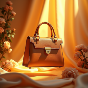 Jewelry — Tailored Leather Handbag With Polished Gold Product Ads #0323 (ChatGPT)