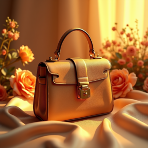 Jewelry — Tailored Leather Handbag With Polished Gold Product Ads #0347 (ChatGPT)