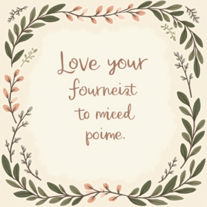 Junk Journal — Cozy Hand-lettered Quote Framed By Minimal Printable / Etsy #0228 (Krea)