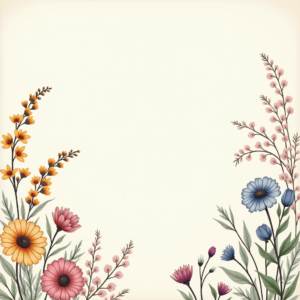 Junk Journal — Delicate Line-art Bouquet Of Wildflowers With Printable / Etsy #0001 (Gemini)