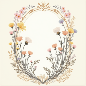 Junk Journal — Delicate Line-art Bouquet Of Wildflowers With Printable / Etsy #0013 (Gemini)