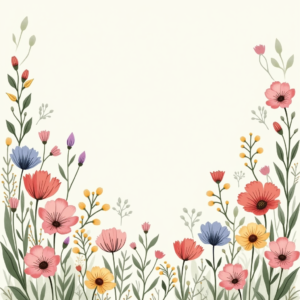 Junk Journal — Delicate Line-art Bouquet Of Wildflowers With Printable / Etsy #0019 (Seedream)