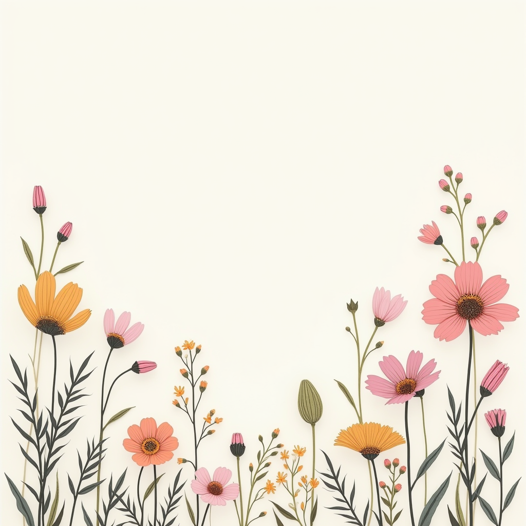 Junk Journal — Delicate Line-art Bouquet Of Wildflowers With Printable / Etsy #0091 (Seedream)