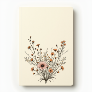 Junk Journal — Delicate Line-art Bouquet Of Wildflowers With Printable / Etsy #0139 (Seedream)
