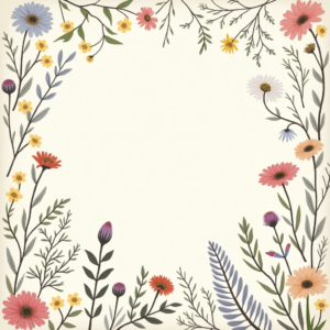 Junk Journal — Delicate Line-art Bouquet Of Wildflowers With Printable / Etsy #0145 (Gemini)