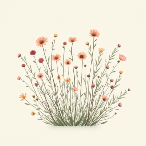 Junk Journal — Delicate Line-art Bouquet Of Wildflowers With Printable / Etsy #0163 (Seedream)