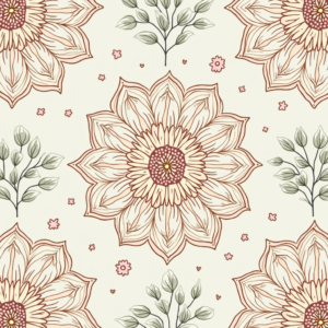 Junk Journal — Intricate Mandala Pattern Radiating From A Printable / Etsy #0009 (Midjourney)