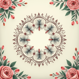 Junk Journal — Intricate Mandala Pattern Radiating From A Printable / Etsy #0033 (Midjourney)