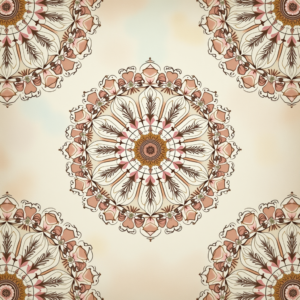 Junk Journal — Intricate Mandala Pattern Radiating From A Printable / Etsy #0189 (Midjourney)
