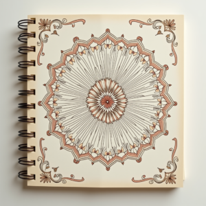 Junk Journal — Intricate Mandala Pattern Radiating From A Printable / Etsy #0195 (Firefly)