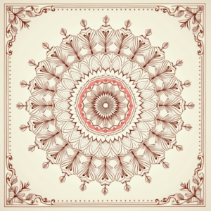 Junk Journal — Intricate Mandala Pattern Radiating From A Printable / Etsy #0277 (Gemini)