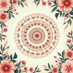 Junk Journal — Intricate Mandala Pattern Radiating From A Printable / Etsy #0289 (Gemini)
